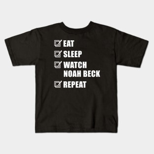 Eat Sleep Watch Noah Beck Repeat Kids T-Shirt